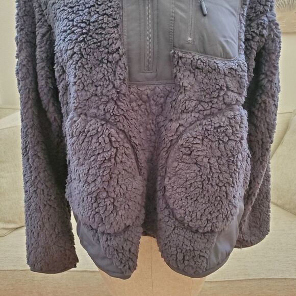 Zella Faux Shearling Pullover sz XL in Grey Forged - Picture 5 of 13